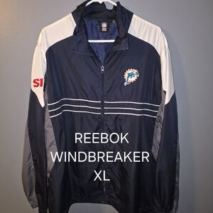 Reebok Navy NFL Team Apparel Jacket with White & Red Logo